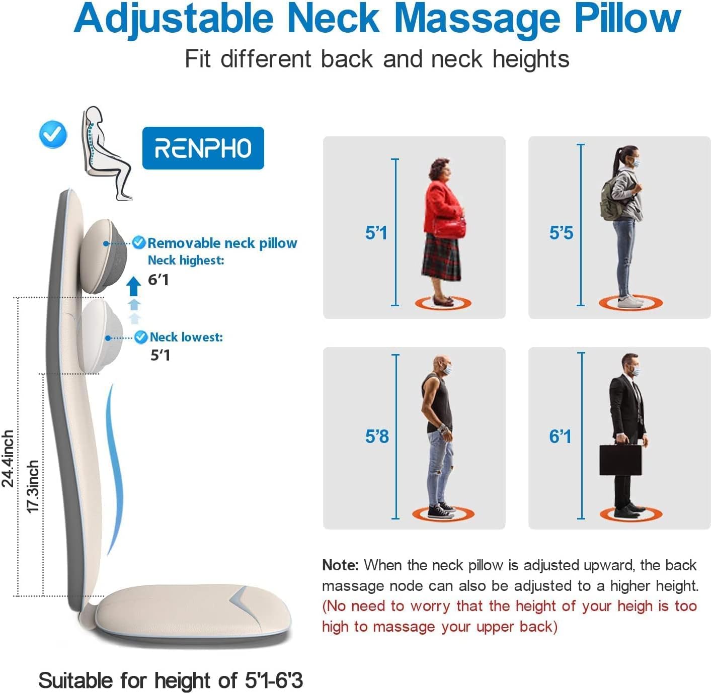 Shiatsu Neck & Back Seat Massage Chair