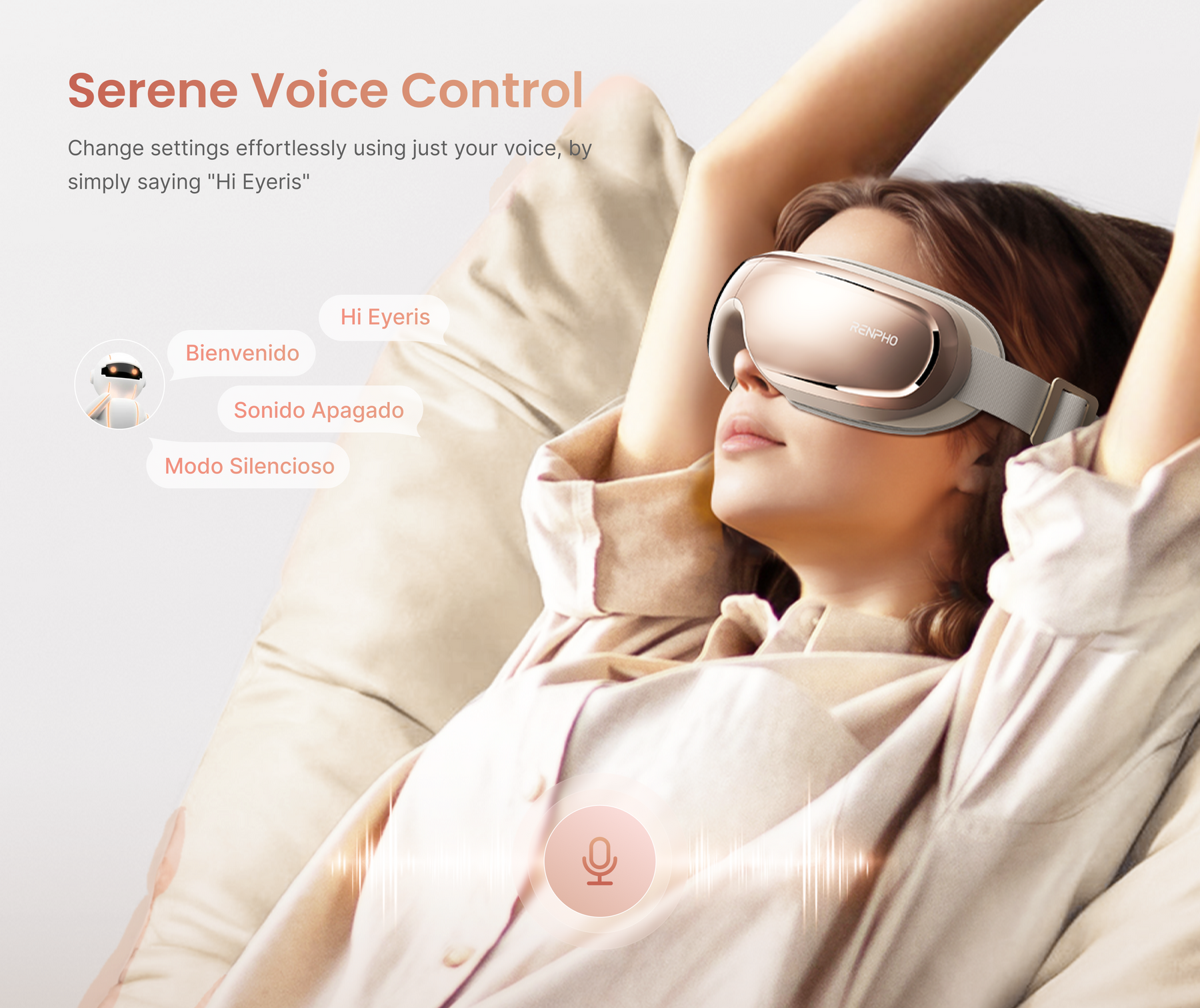 Appareil de massage pour les yeux Eyeris 3 Rosé