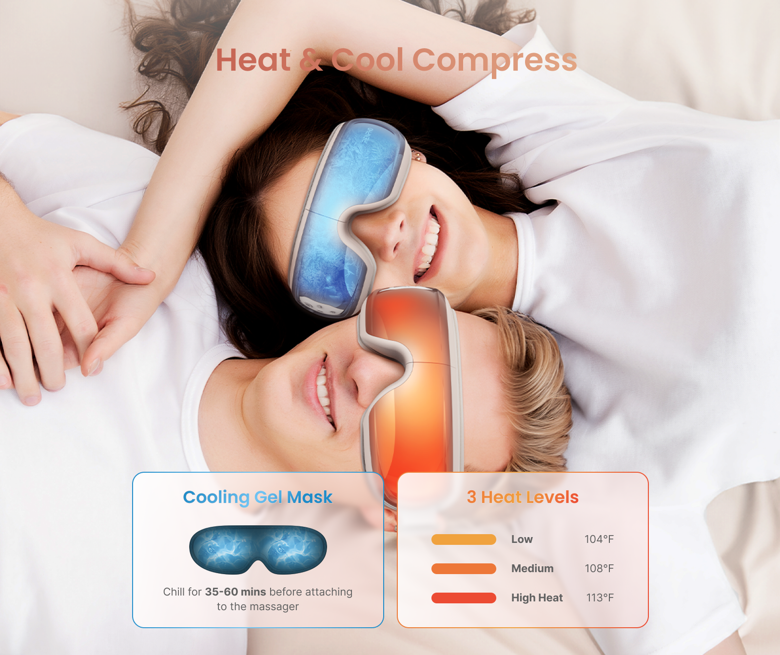 Appareil de massage pour les yeux Eyeris 3 Rosé