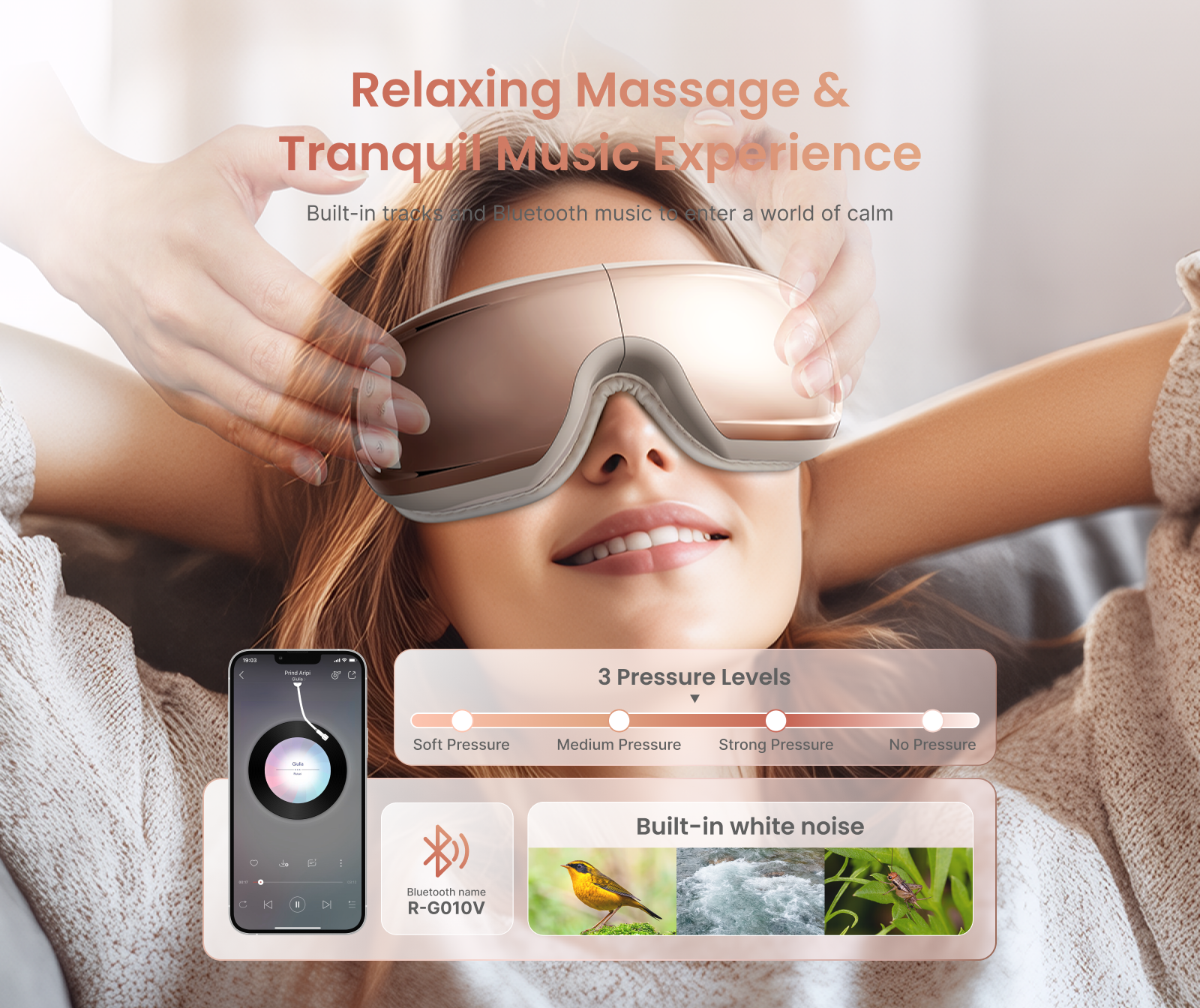 Appareil de massage pour les yeux Eyeris 3 Rosé