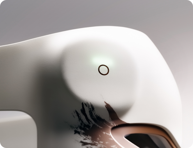 Een close-up van de draadloze ingebouwde controller