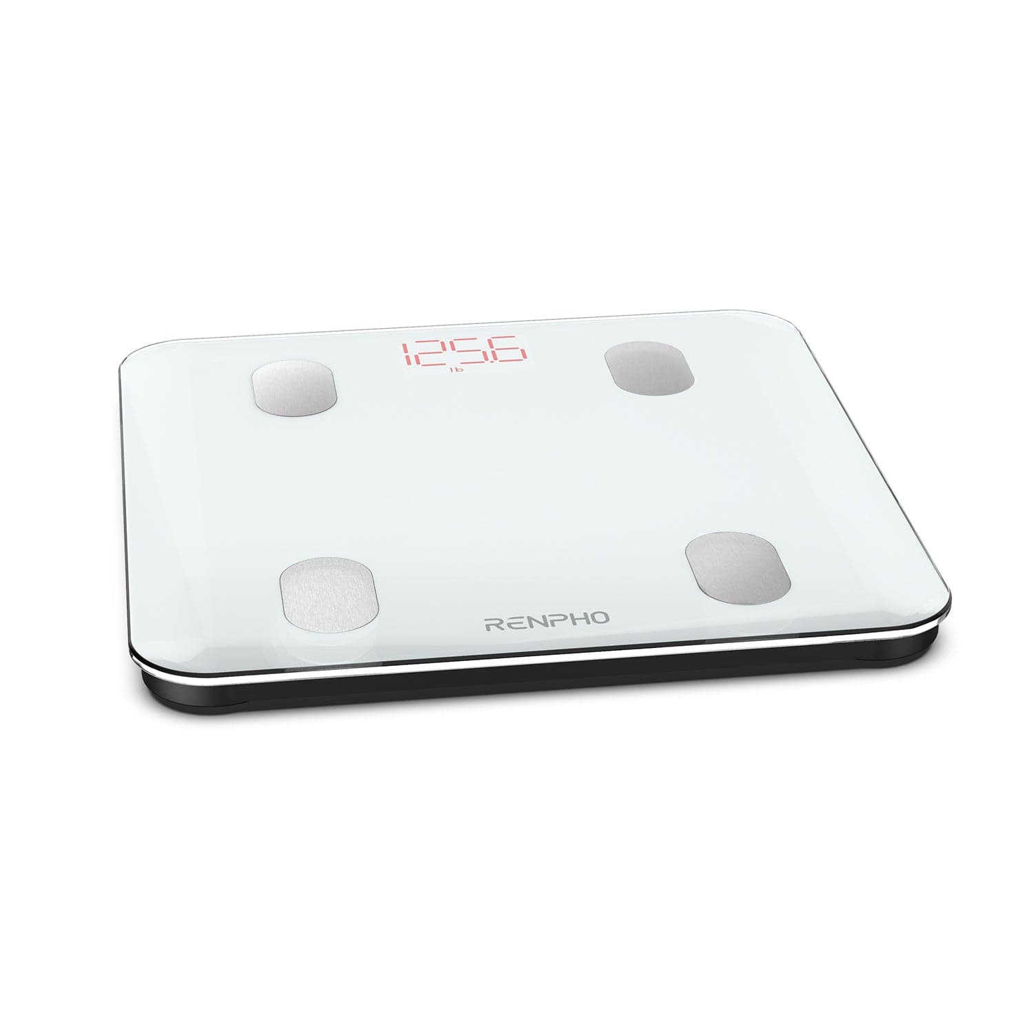 RENPHO USB Rechargeable Smart Scale for Weight & Body Fat, Black, 396 lbs 