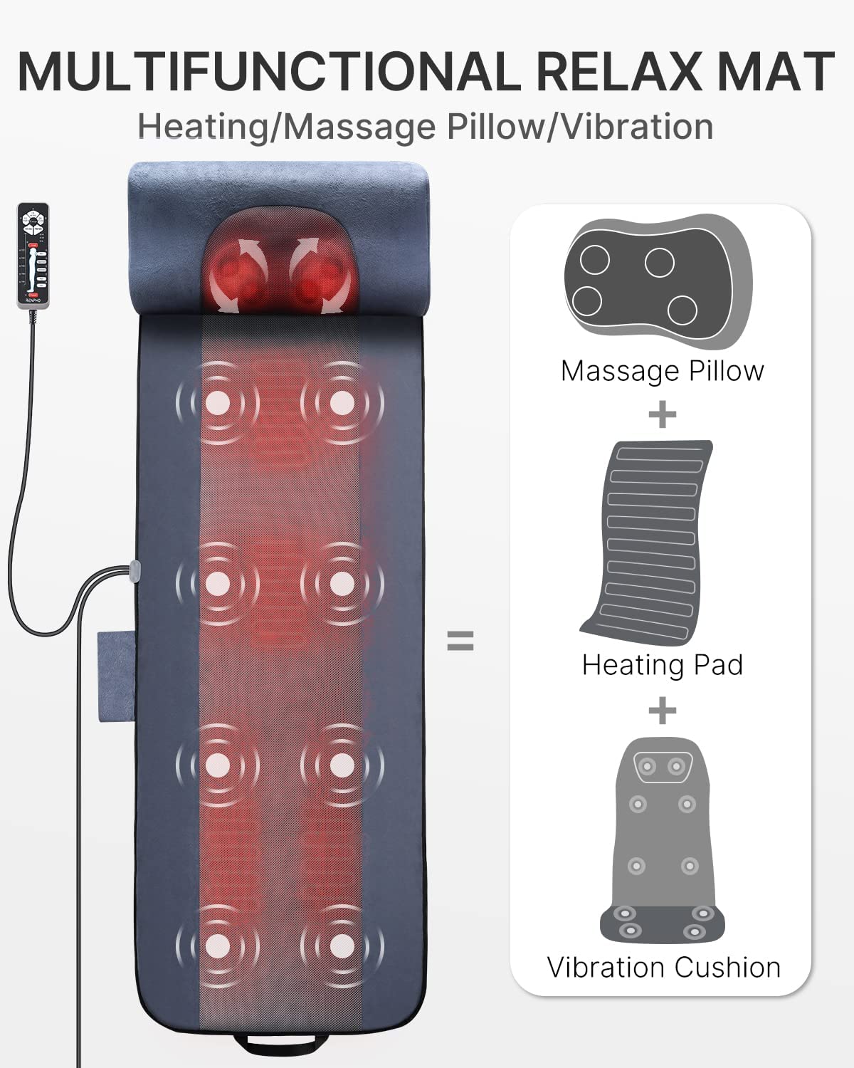 Full Body Massage Mat with Heat Wellness Renpho EU