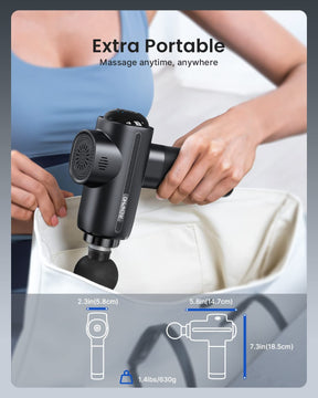 Heating Portable Muscle Massage Gun with 8 Heads Handheld Deep
