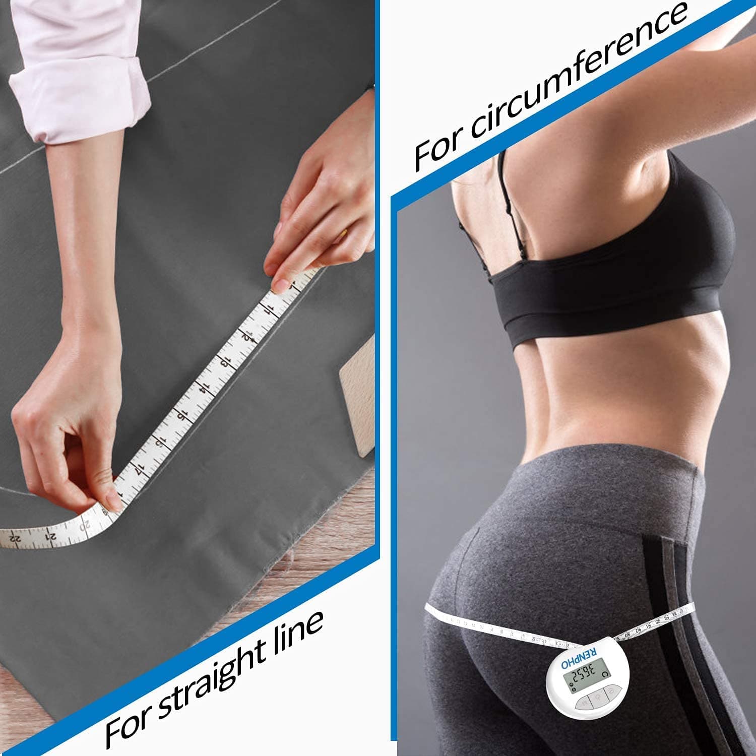 Measuring Tape for Body 60 Inch(150cm) - Retractable Measuring Tape for  Body Accurate Way to Track Weight Loss Muscle Gain by One Hand, - Easy Body