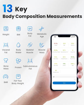 Elis 1 RENPHO Smart Body Fat Scale, Digital Bathroom Weight Scale for Body  Weight, Bluetooth Wireless Body Composition BMI Monitor with Smartphone